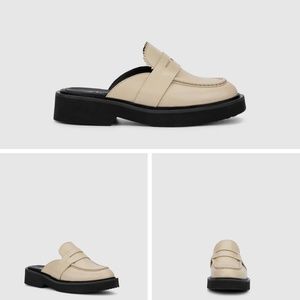 Aquatalia Michelina Mule Loafer- Cream size 8